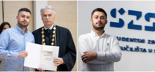 Jerko Šarić: 'Nastojao sam biti glas studenata, a Rektorovu nagradu ne doživljavam samo kao osobni uspjeh'